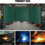 Flame-Resistant 3-Panel Welding Screen with Frame – Transparent PVC Curtain, Steel Frame, Lockable Swivel Casters, Portable Welding Protection for Workshop, Garage-495029210-495029206