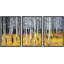 Aspen Birch Aspen arbres forêt jaune herbe champ automne nature paysage moderne 3 pièces-94434275-94434273
