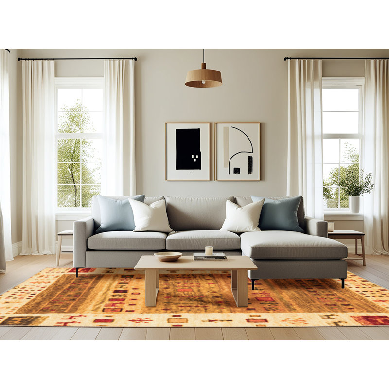 Eyas Abstract Indoor Rug, Rectangle 6' x 9'