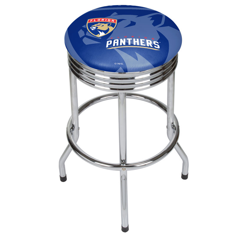 Tabouret de bar pivotant 28,5 po NHL, Chrome, Florida Panthers
