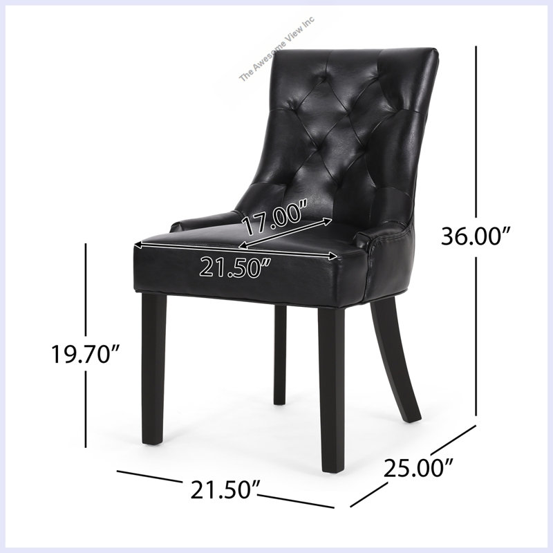 Chaise rembourrée Modern, Noir