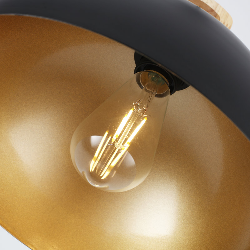 Luminaire suspendu simple 3 lumières Stelmach, Noir