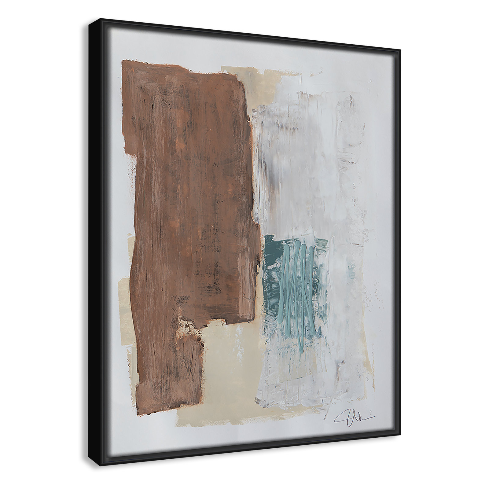 Together We Work I Print, 15.5'' H x 12.5'' W x 2'' D, Black Framed