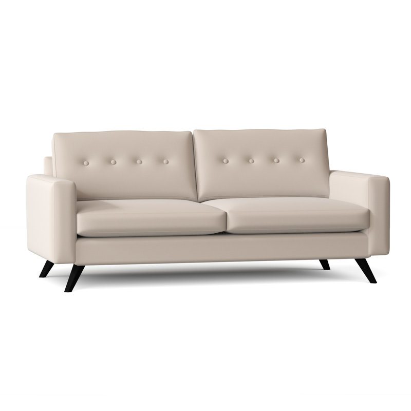 Amber Upholstered 84'' Sofa, Key Oatmeal, Natural, 72 Inches