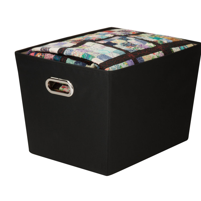 Panier en tissu, Noir, H 11 po x l 13 po x P 15,75 po