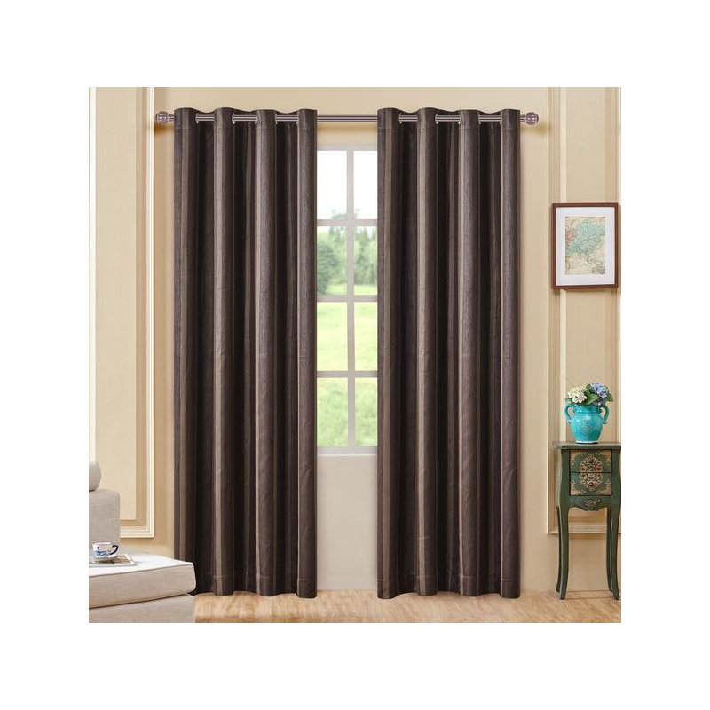 Joseline Blackout Curtain Single Panel, Chocolate