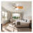 23 Inch Mini LED Ceiling Fan with Remote Control - Quiet DC Motor, 3 ABS Blades, 3-Color LED Light - Ideal for Bedroom, Small Rooms