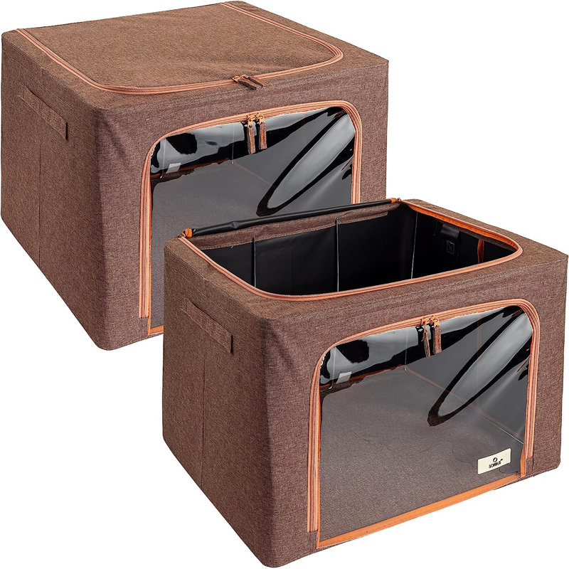 Rangement pour fenêtre sous le lit, H 13,75 po x l 19,75 po x P 16 po, Brun
