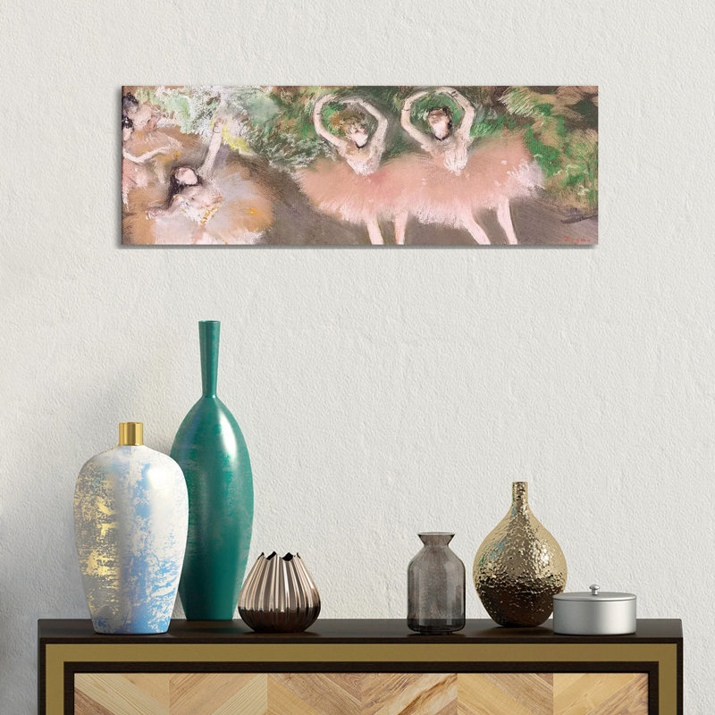 Scene De Ballet, C.1879 by Edgar Degas - Wrapped Canvas Panoramic Painting, 30.48 cm H x 91.44 cm W x 1.91 cm D