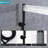 Matt Black Wall Mounted Shower With 10" Rain & Handheld Heads. Balance Valve, Skid Handle. 360 Rotatable. . 1.8 Gpm Flow. Swivel Spout. Compatible American Plumbing
