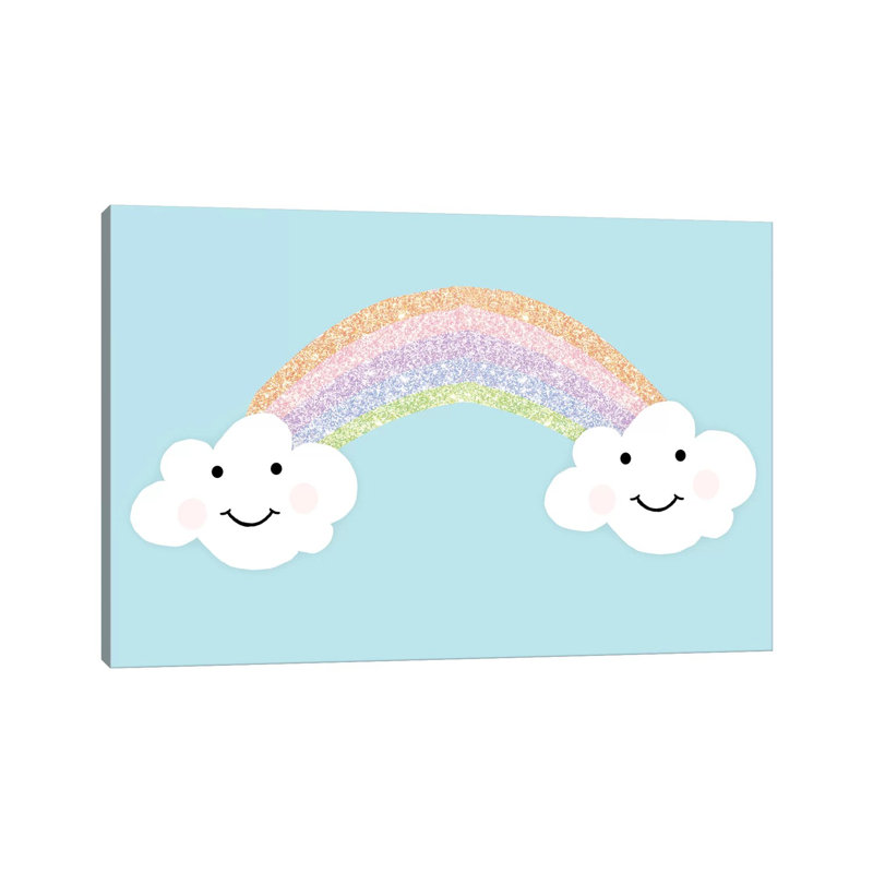 Happy Clouds by Anna Quach - Wrapped Canvas Painting, 101.6 cm H x 66.04 cm W