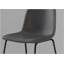 Chaise de bureau, hauteur de bar, debout, bureau d'ordinateur, bureau, aspect cuir gris, métal noir, contemporain, moderne