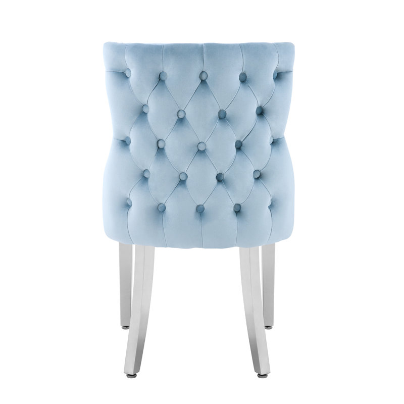 Chaise de salle à manger Fujiye, Bleu clair