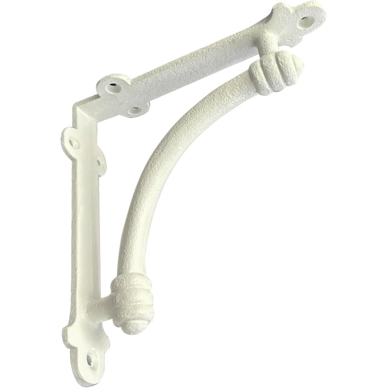 Half Round Shelf Bracket, Small, Antique White