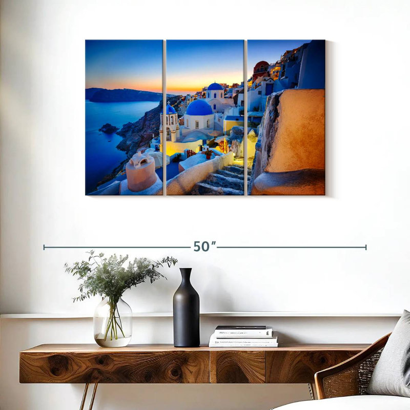 Sebbie Dusky Oia, 24" H x 38" W