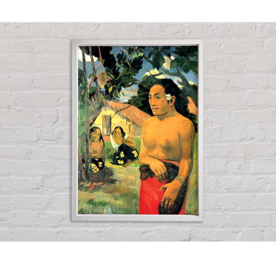 Paul Gauguin Where Do You - Einzelner Bilderrahmen Kunstdrucke auf Leinwand