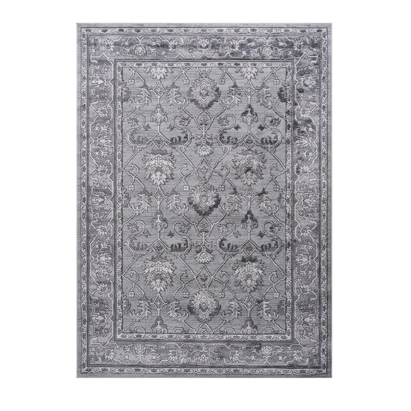 Stain 5x7 Grey Area Rug - Versatile For Living, Dining, Office, Bedroom Soft And Office Spaces, Rectangle 5'2" x 7'5"