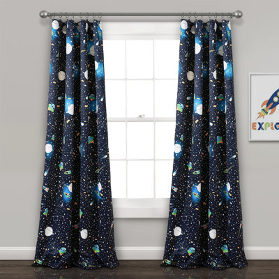 Universe Room Darkening Curtain Pair