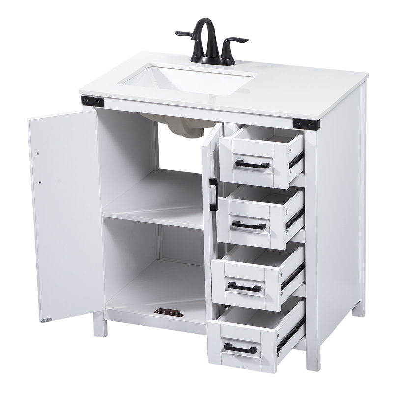 Ensemble de meuble-lavabo simple 32 po Slayton, Blanc