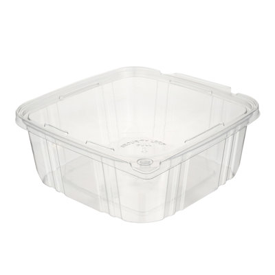 Restaurantware-Tamper Tek 64 Ounce Take Out Containers, 100 Tamper-Evident Deli Containers - Hinged Lid, Freezable, Clear Plastic Meal Prep Containers, Disposable, For Carry Out Or Lunches