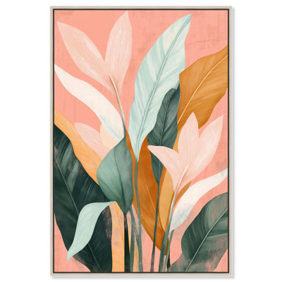 Peach and Palm Canvas Natures Art Prints by 