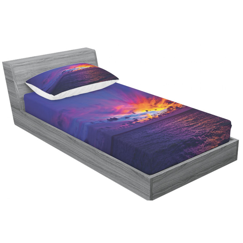 Microfiber Sheet Set, Twin Sheet Set with Fitted Sheet