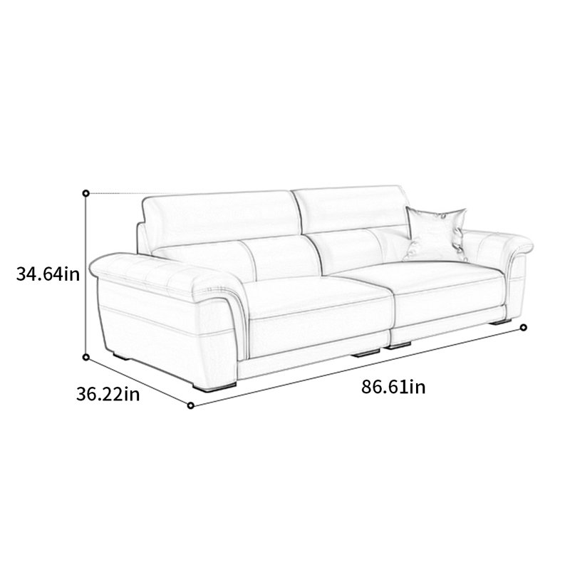 Gleisner, H 34,64 po x l 86,61 po x P 36,22 po
