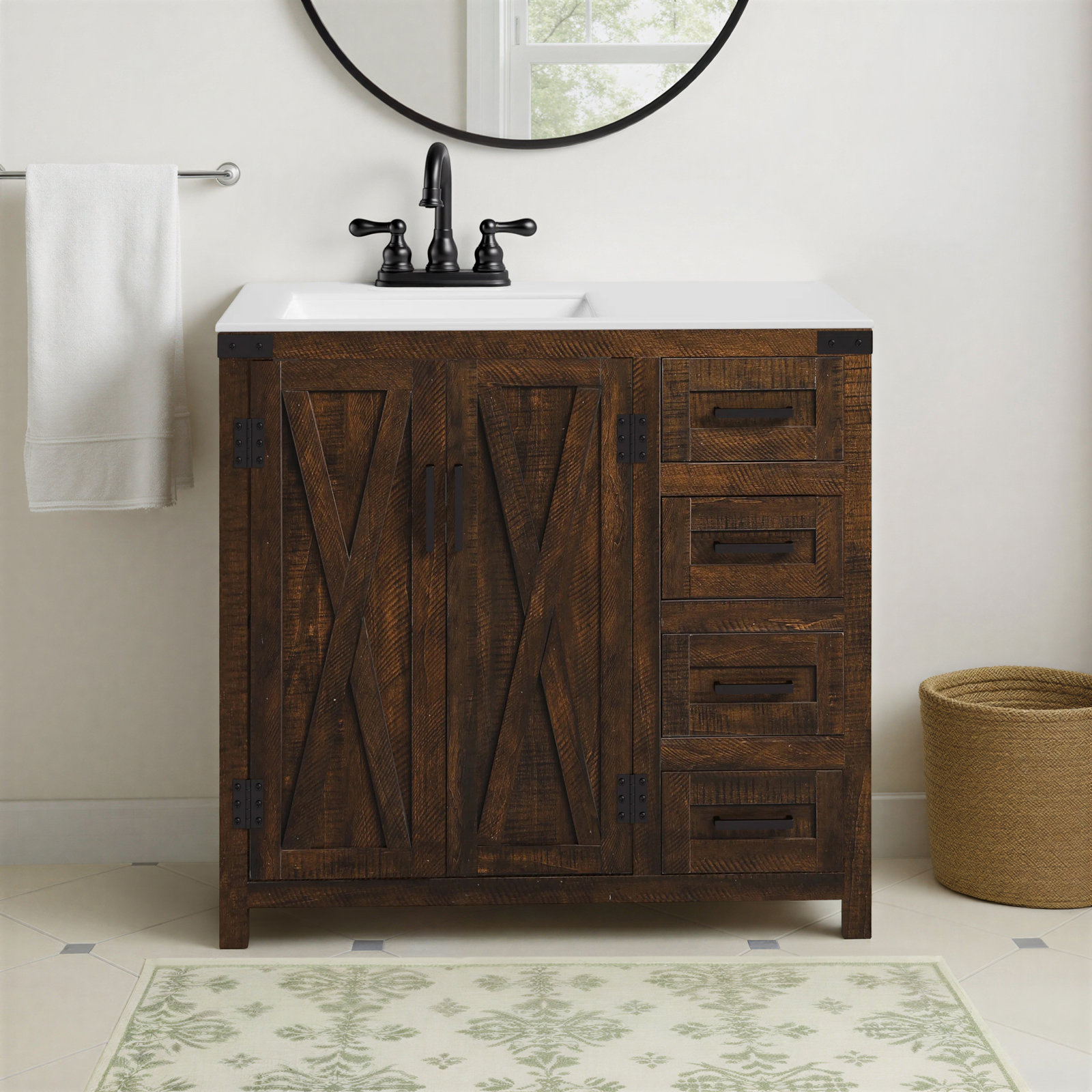 Slayton 36'' Single Bathroom Vanity, Espresso