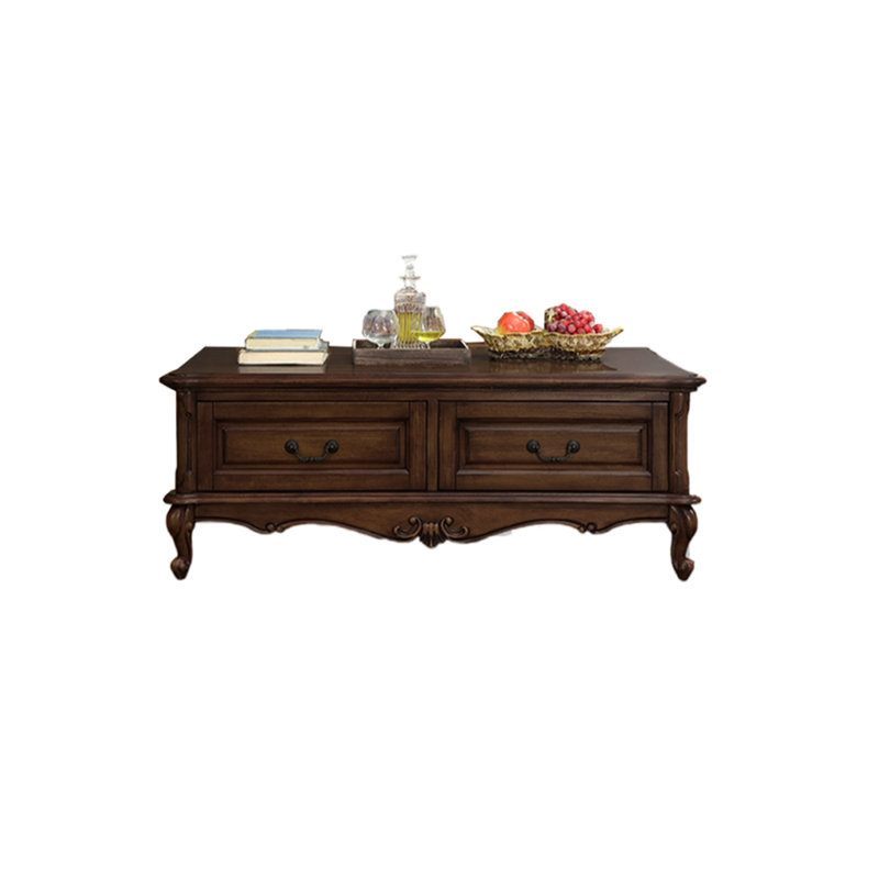 Solid wood coffee table, Dark Brown