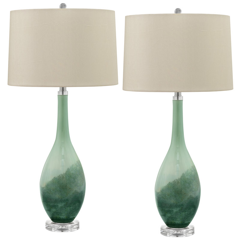 Salato 34 in. Sea Salt Glass Table Lamp