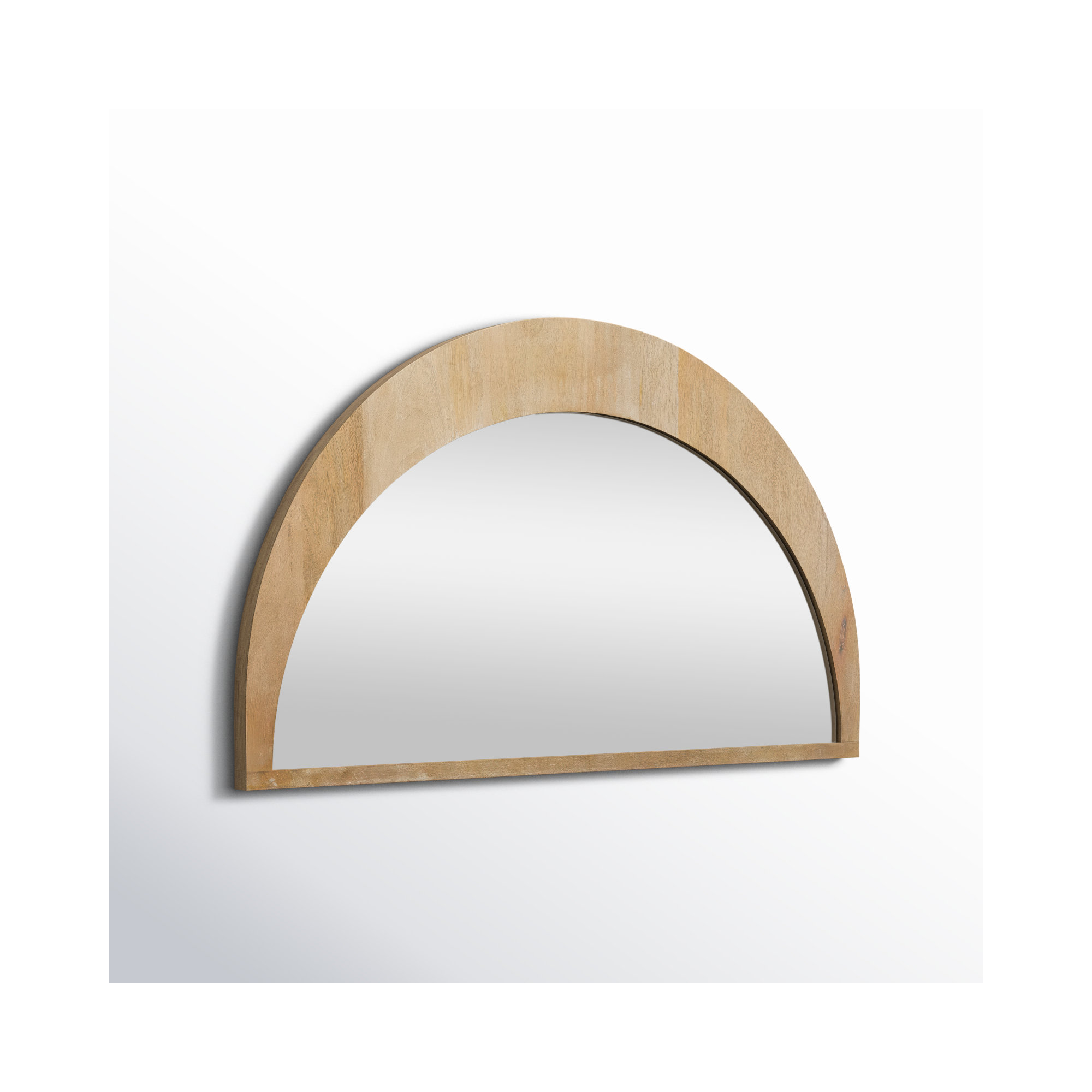 Vixe Solid Wood Mirror, Light Brown, 22.3" x 36"
