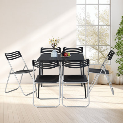 Khanh Plastic Stackable Folding Chair Folding Chair Set