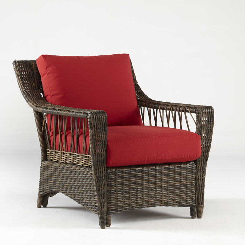 Chaise de terrasse avec coussins Lonoke, Tissage uni ardoise coulée Sunbrella®