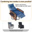 Fauteuil inclinable d'extérieur pivotant à 360 ° en rotin-250200045-250200046