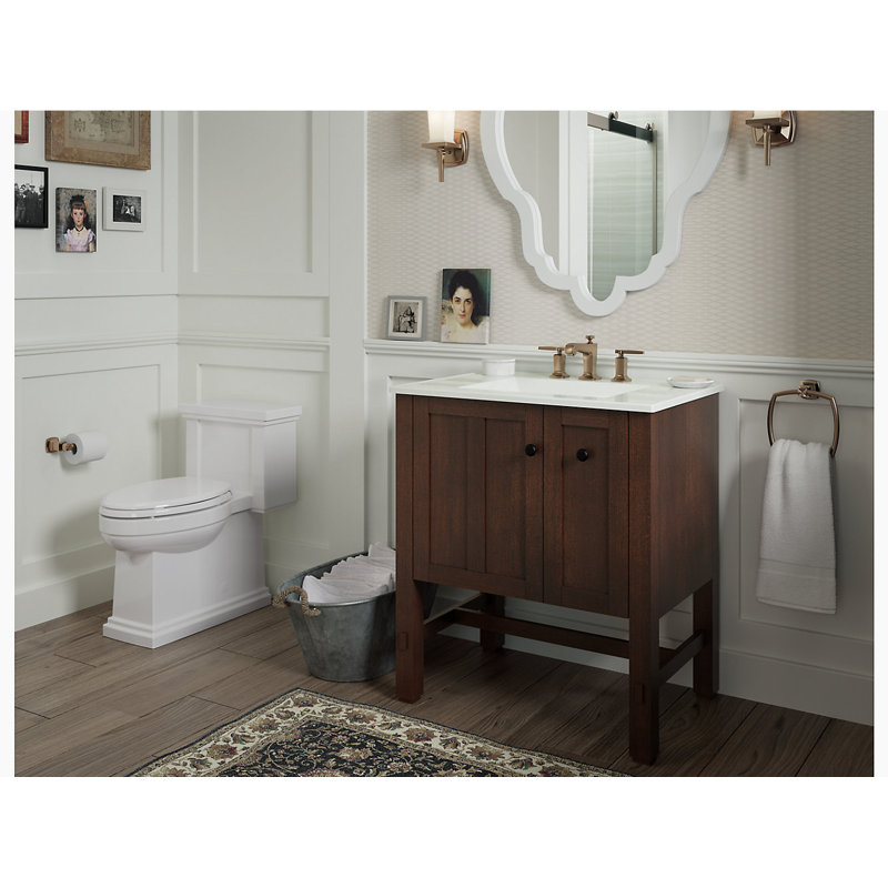 Tresham™ 1.28 GPF Water Efficient Elongated One-Piece toilet (Seat Included), White