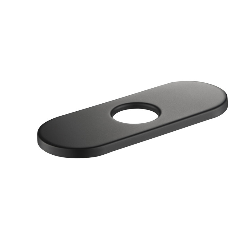 Couvercle de trou de robinet de salle de bain 6 po, Noir mat