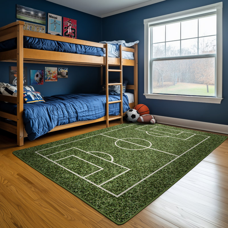 Buehler World Cup Novelty Area Rug, Rectangle 5'4" x 7'8"