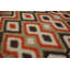 Tapis unique en laine noué à la main de 9 pi x 12 pi rouge / brun / ivoire