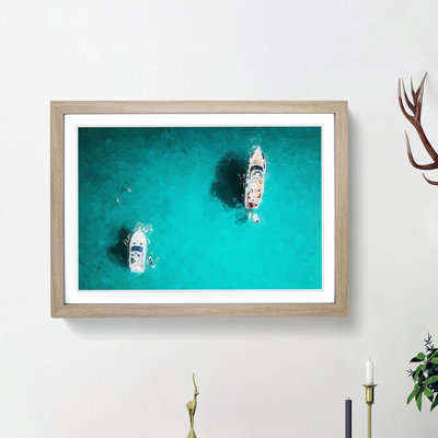 Two Yachts in Corsica in Abstract - Picture Frame Graphic Art Print