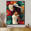  «Tropical African American Woman In Paradise II», décoration murale femme Pop Art-136038107-106106213