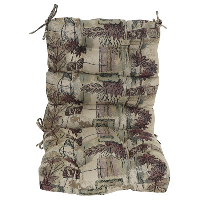 Tapestry Tufted Seat/Back Chair Cushion