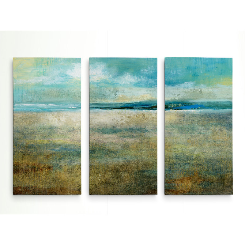 Delightful Day - 3 pièces, reproduction d'art sur toile, H 24 po x l 36 po x P 1,5 po
