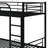 A Metal Bunk Bed With Twin Beds, Equipped With Built-In Shelves And Safety Rails-1558920218