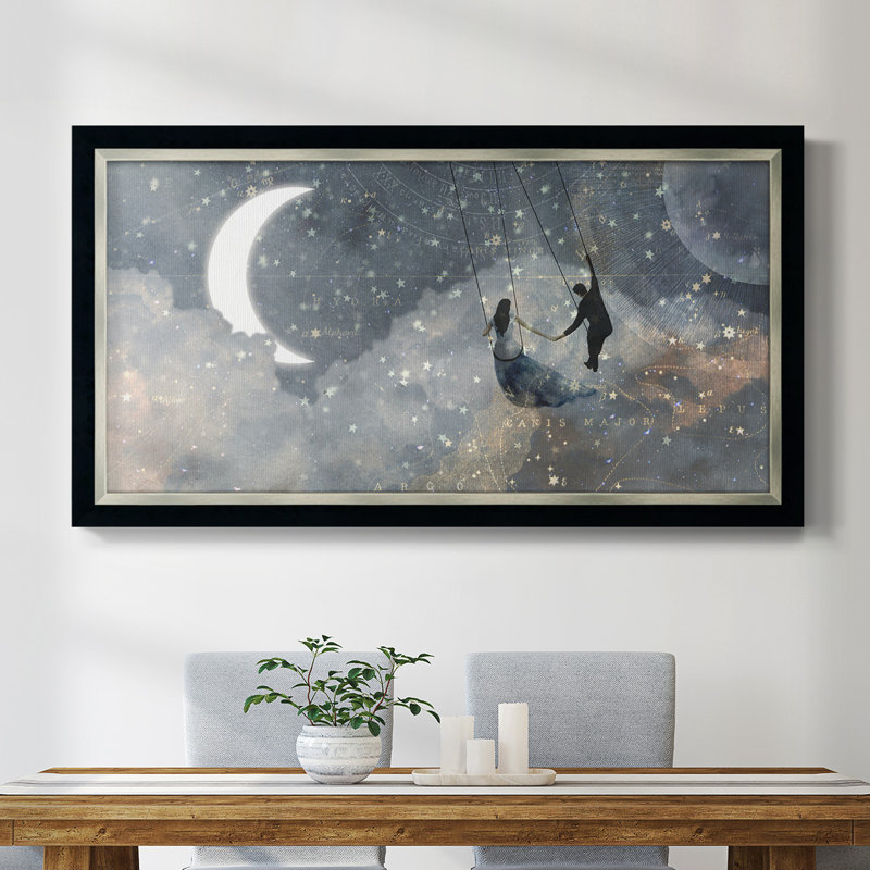 «Celestial Love», toile encadrée de qualité supérieure - prête à être accrochée, 21" H x 37" W x 2.5" D