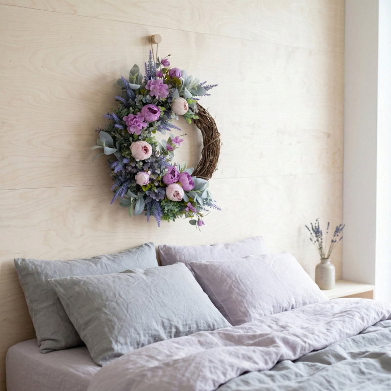 Couronne de pivoines artificielles 20 po