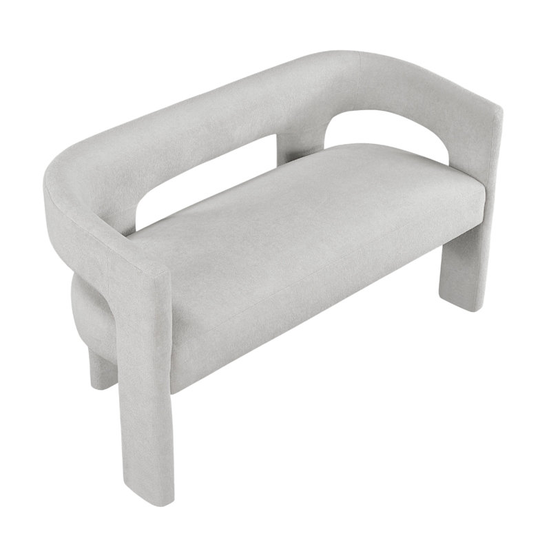 Sable Organic Modern Upholstered Bench , Gray