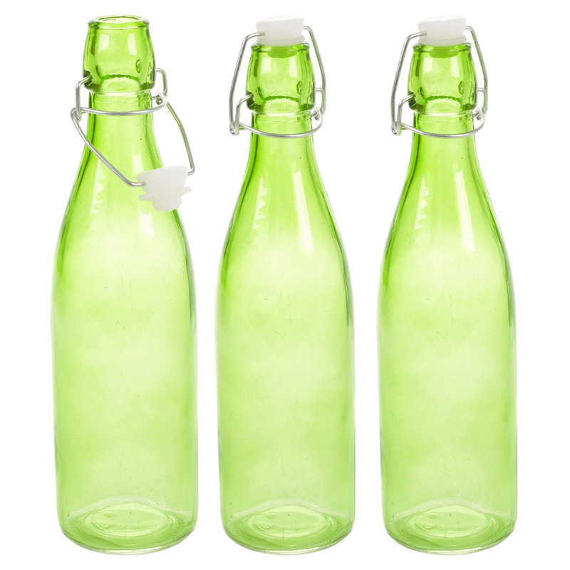 1L Swing Top Lid Decanter, Green