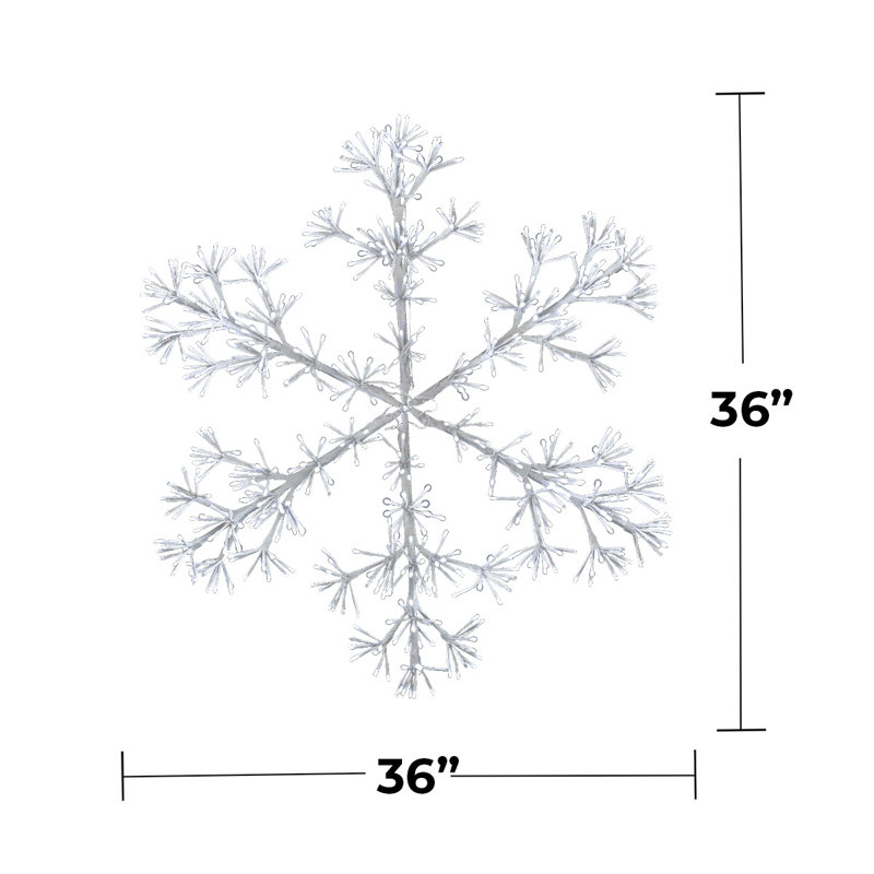 Sparkler Snowflakes LED Twinkle Lighted Window Décor