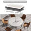 Table de salle à manger moderne moderne en pierre artificielle avec pieds en métal - pour 6 personnes-620419798-620419801-620419803