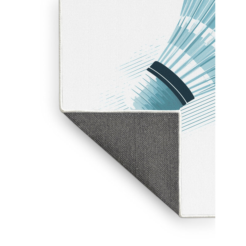 Tapis bleu doux et moelleux en volant de badminton à volants Badminton, 7 x 9